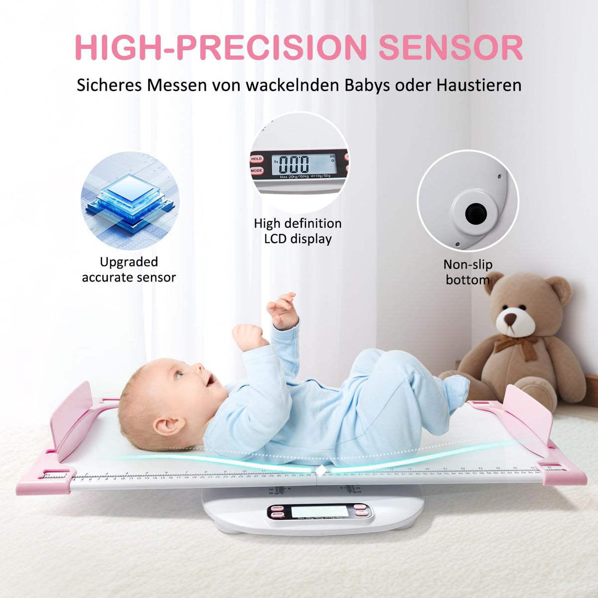 Portable Digital Pet Scale with Height Markings B861511