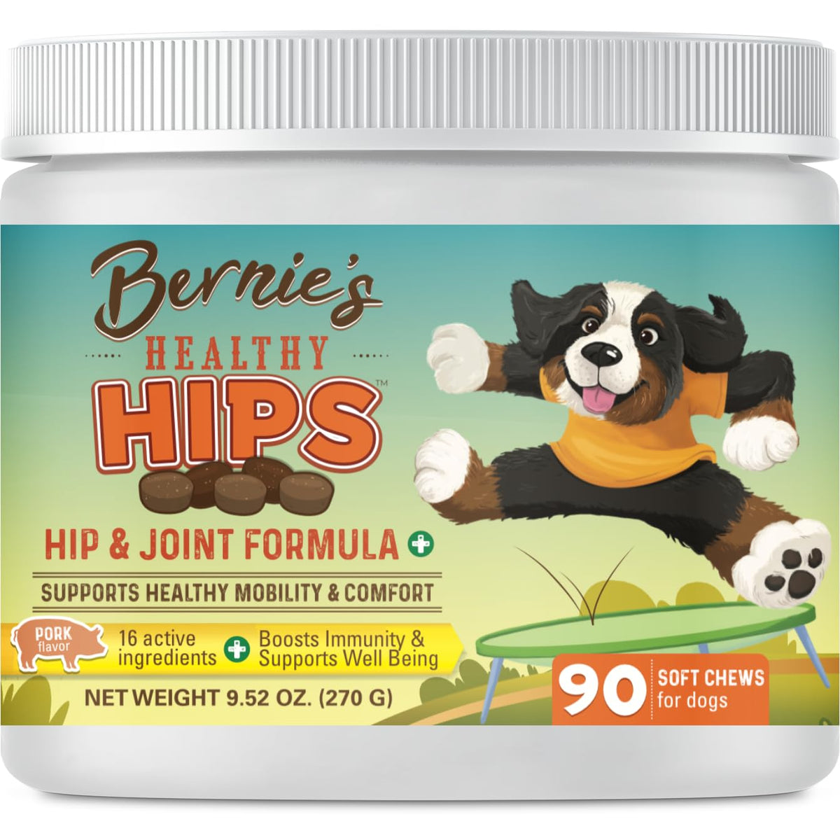 Hip and Joint Supplement for Dogs 90 Ct Soft Chews D16180