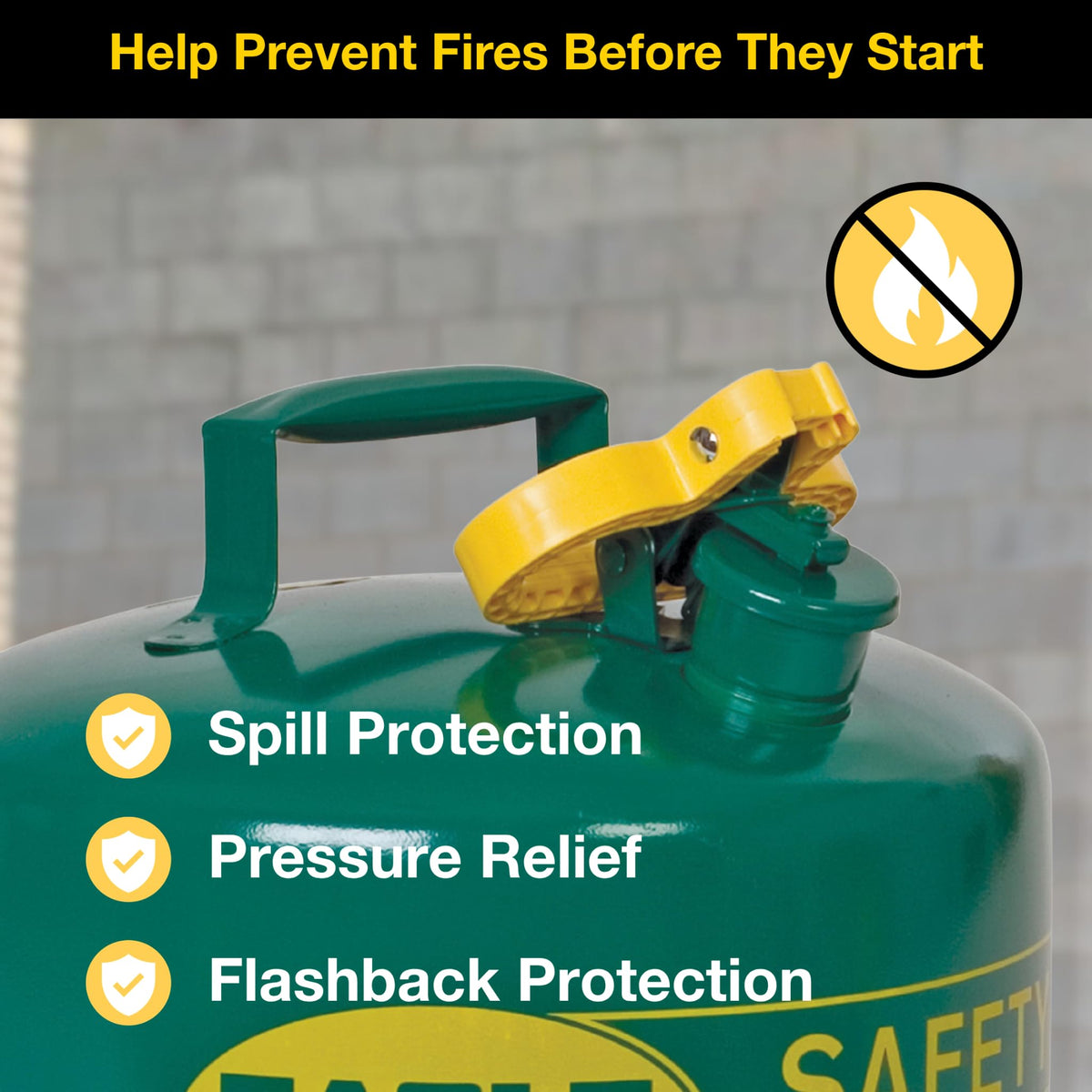 5 Gallon Type I Green Safety Gas Can A5717