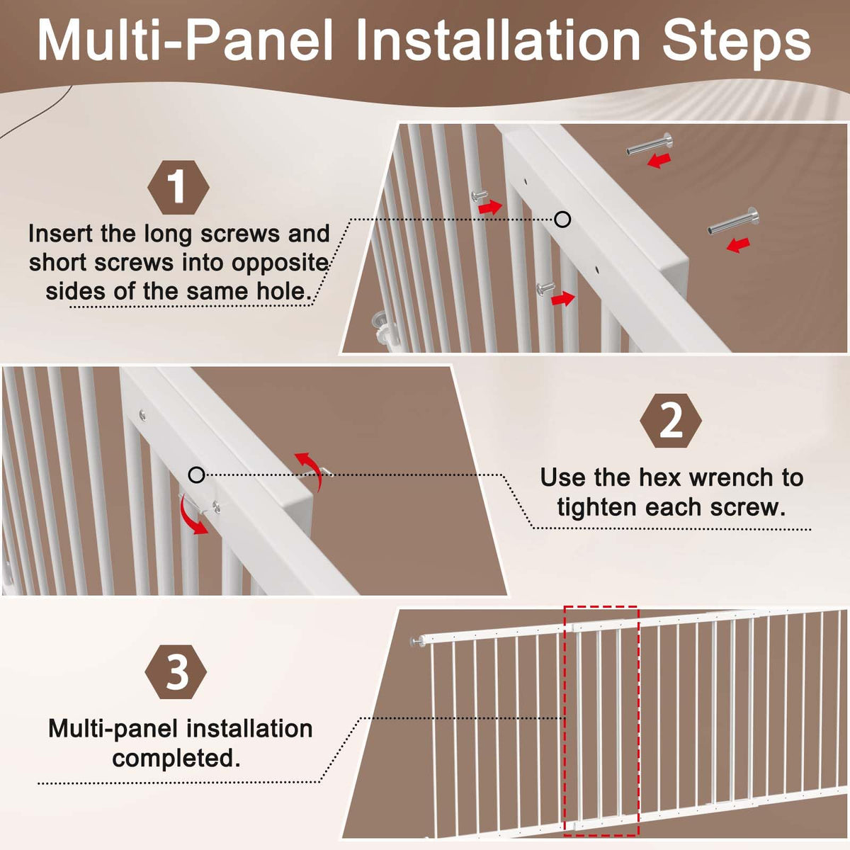 Adjustable White 4 Panel Window Guards I2232