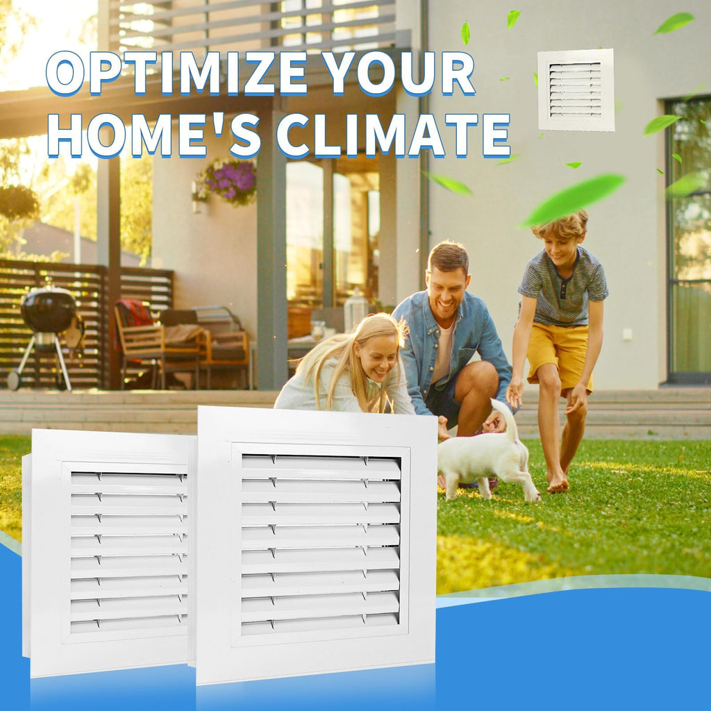 14" x 14" Aluminum Gable Vents with Screen, 2 Pack A1221