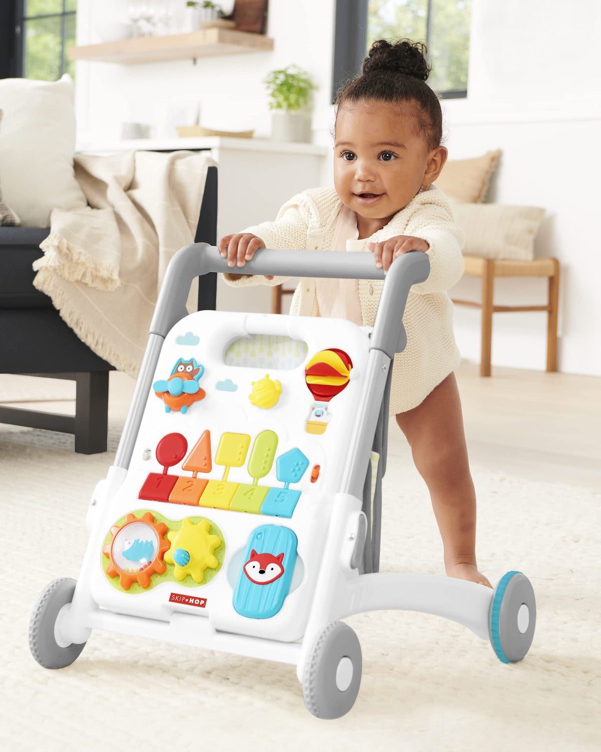 4-in-1 Sit to Stand Baby Walker with 40+ Activities Y1489