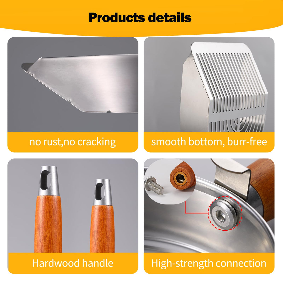 304 Stainless Steel Cat Litter Scoop with Holder Stand J863527