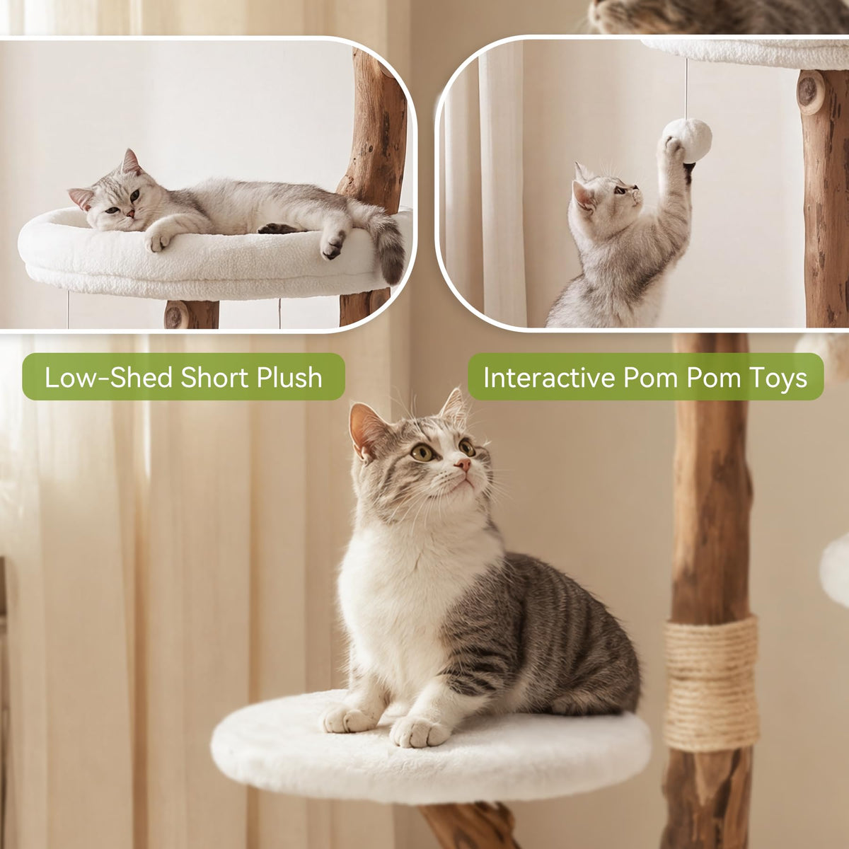 Cat Tree Tower with Scratching Post T947942
