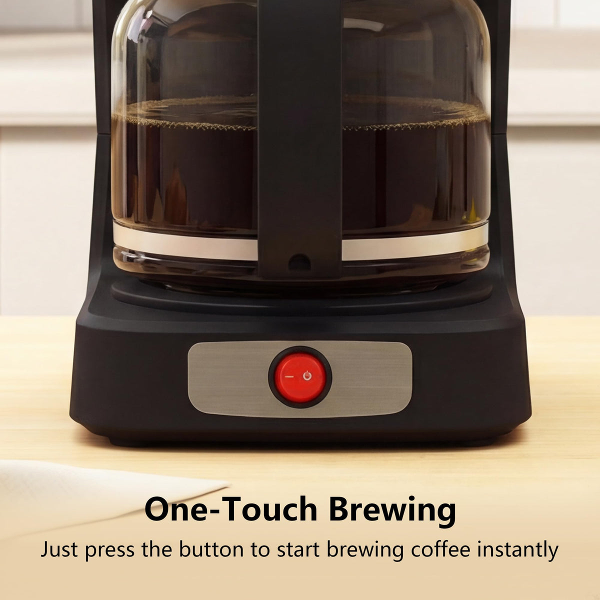 12 Cup Drip Coffee Maker with Reusable Filter O7344