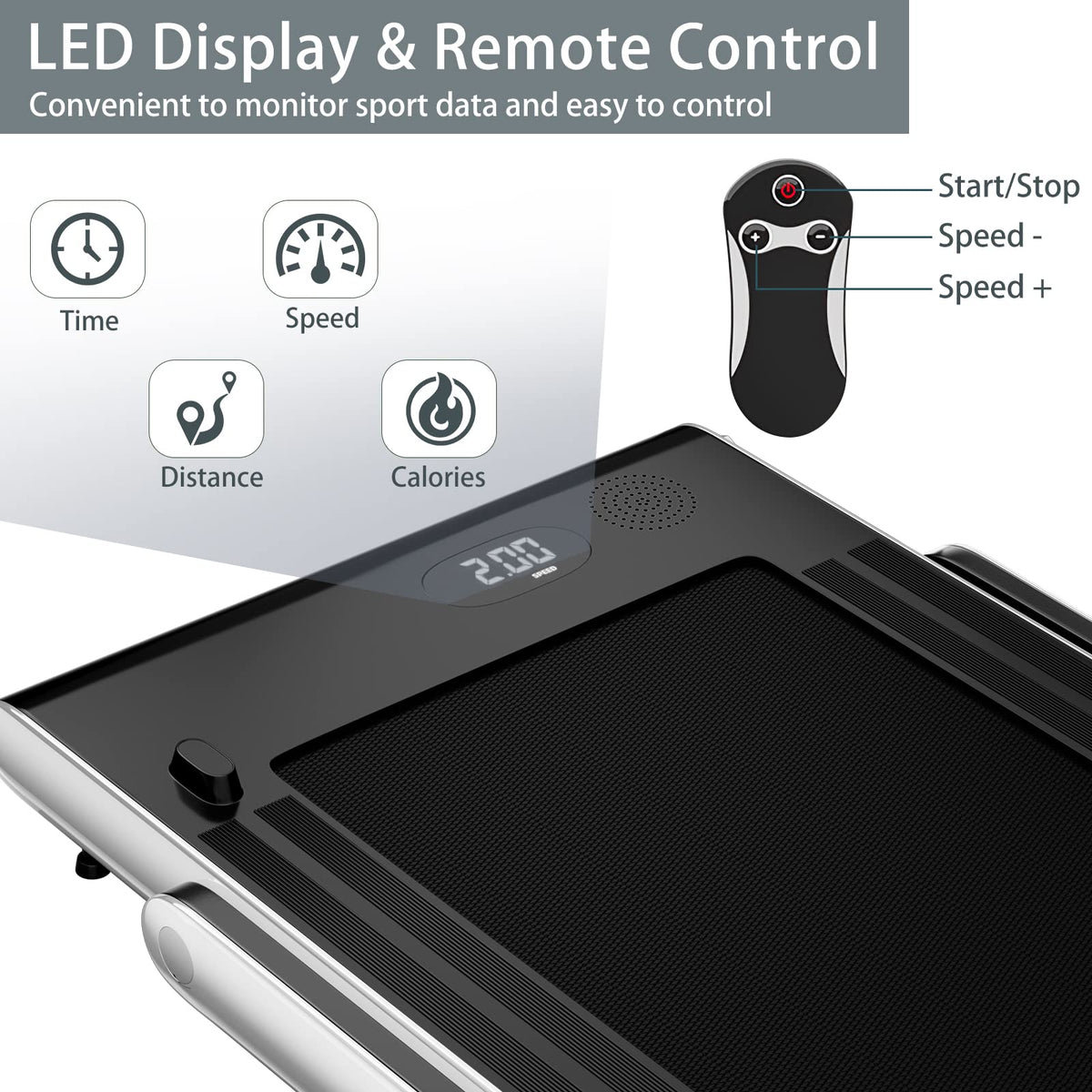 2 in 1 Folding Electric Treadmill A551870