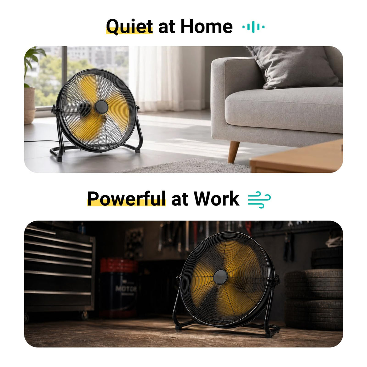 18" Brushless Cordless Floor Fan Y460