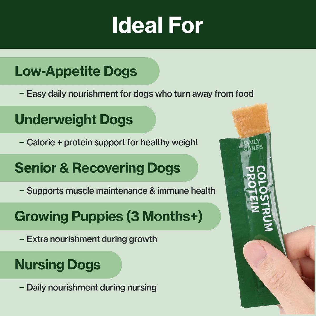 Colostrum Whey Protein Dog Supplement 30 Tubes O7920