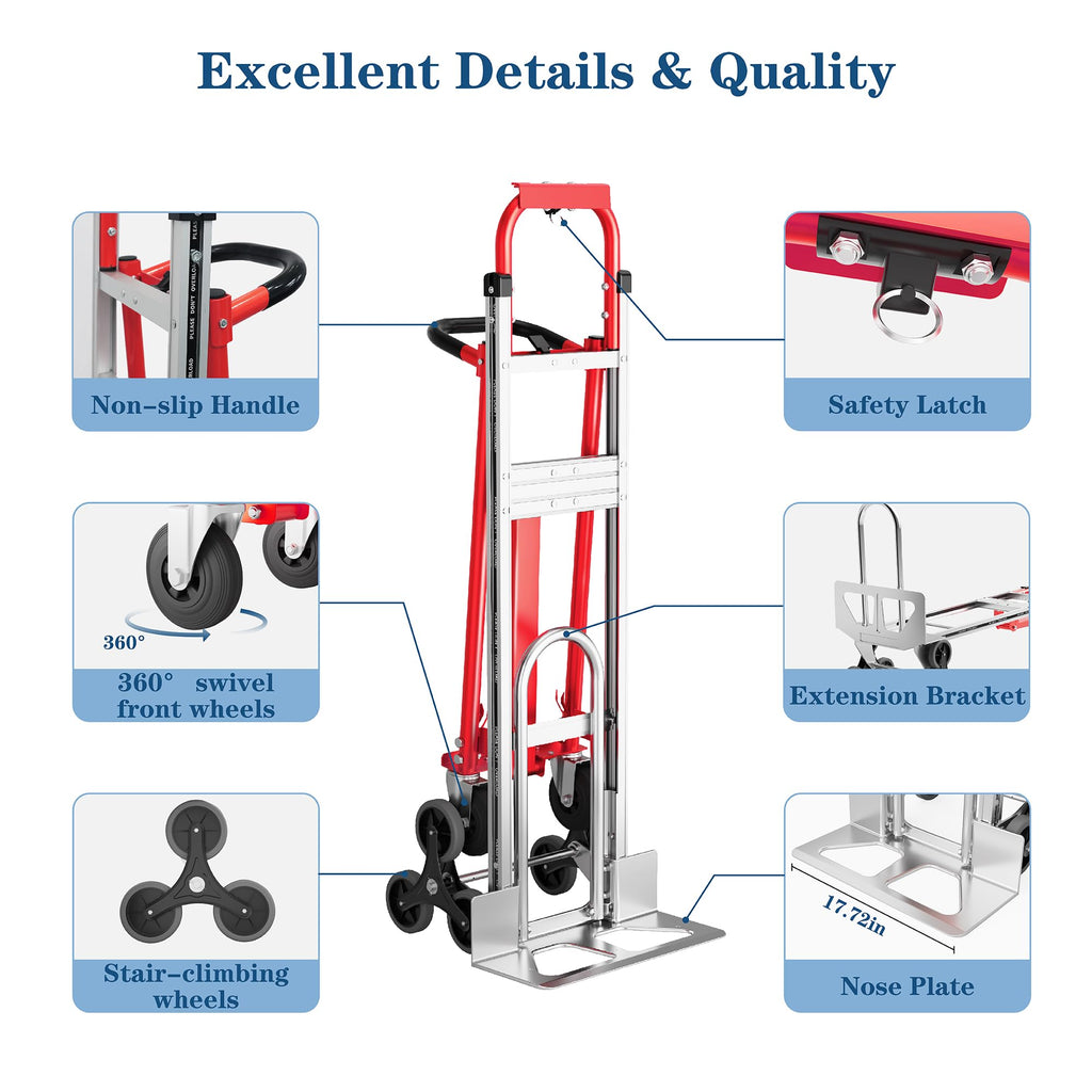 1000 lb Aluminum Steel Convertible Hand Truck P770