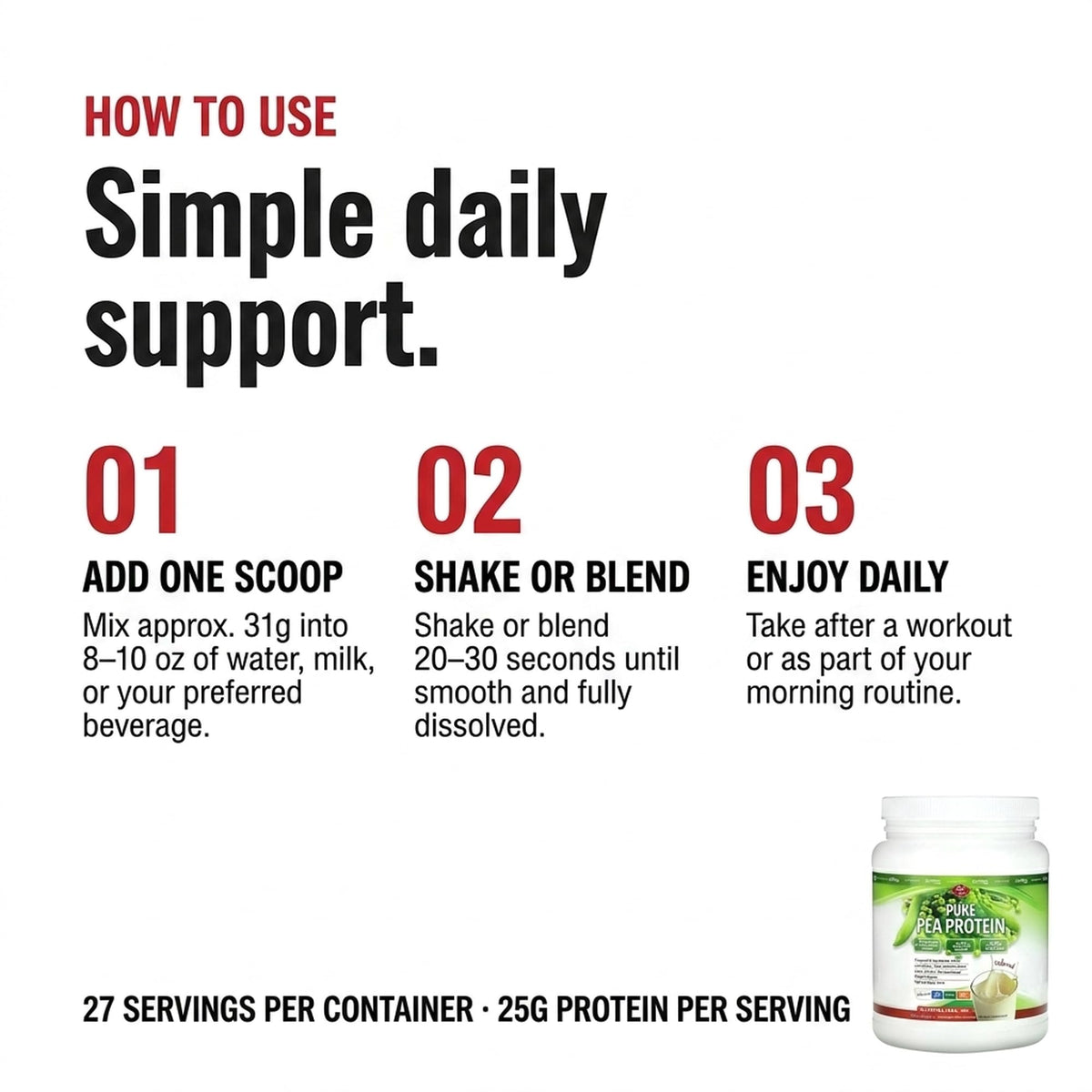 Unflavored Pea Protein Powder Y5883