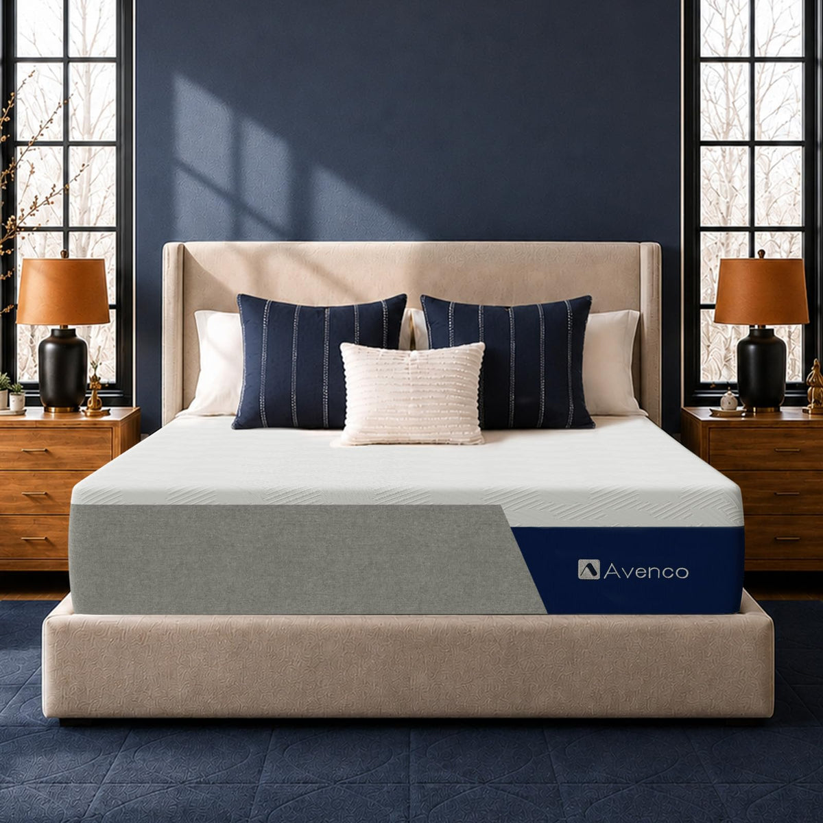Twin 12 Inch Green Tea Memory Foam Mattress S514784