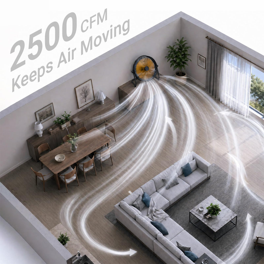 18" Brushless Cordless Floor Fan Y460