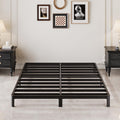 Black 7 Inch Queen Metal Platform Bed Frame N9328