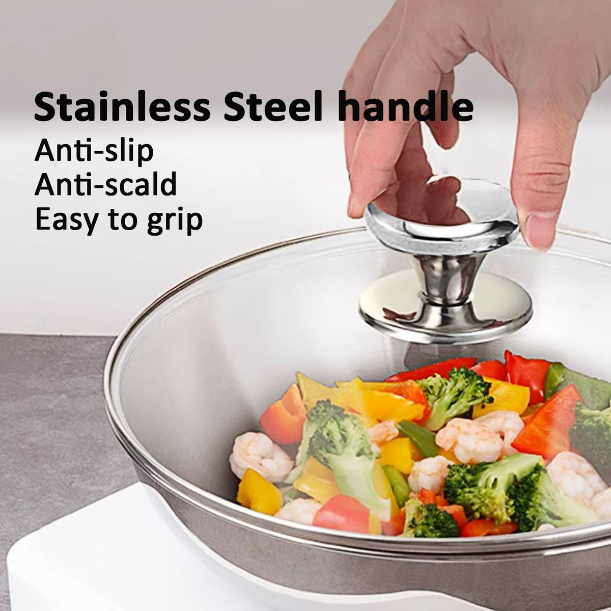 14 Inch Glass Lid with Steam Vent Z2327