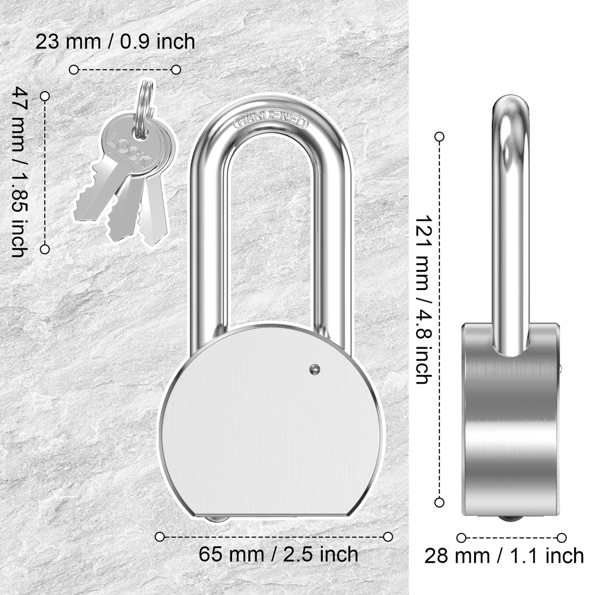4 Pack 65mm Heavy Duty Keyed Alike Padlocks H121836
