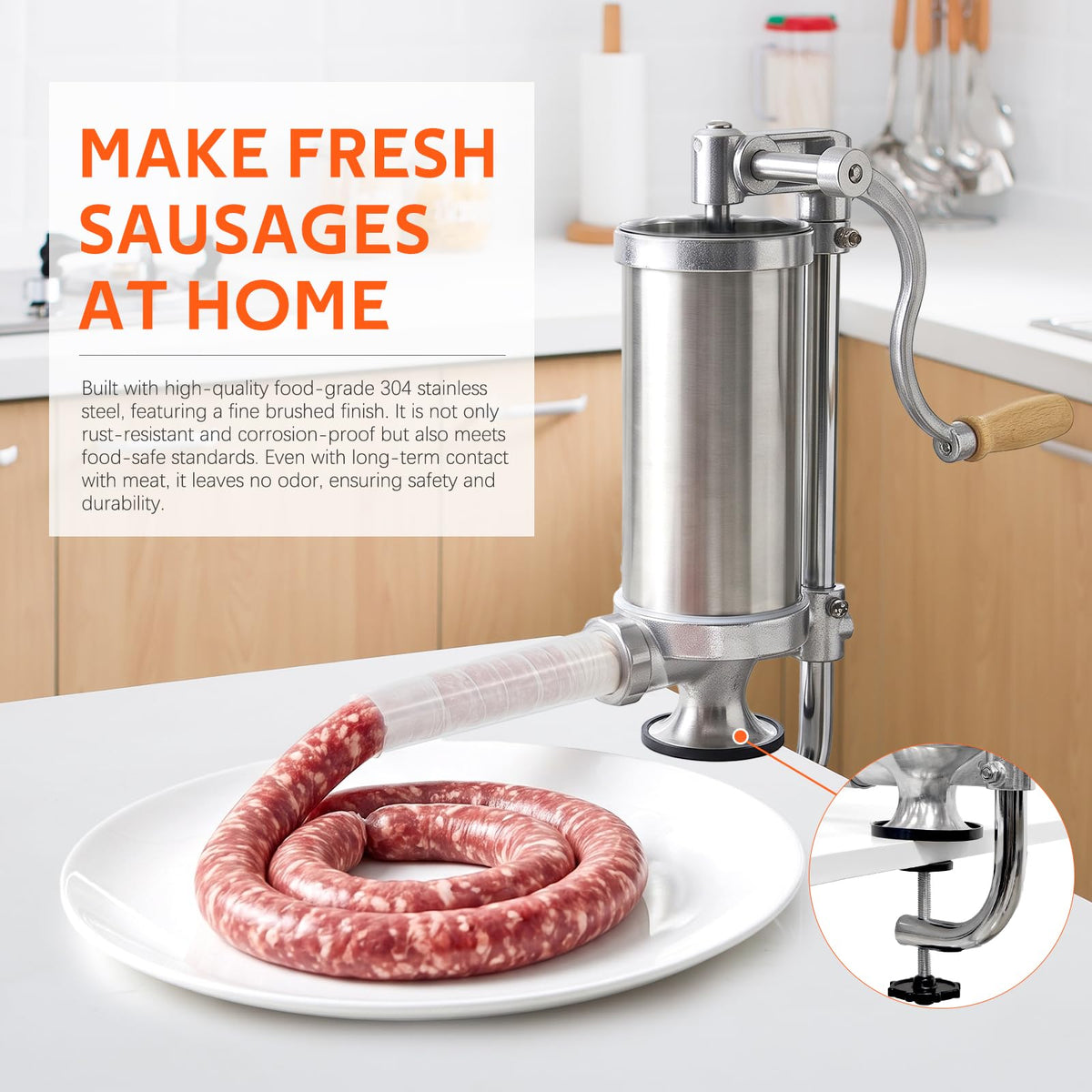 Stainless Steel Vertical Sausage Stuffer 2.5 LBS H973