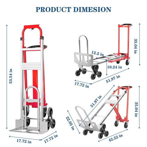 1000 lb Aluminum Steel Convertible Hand Truck P770