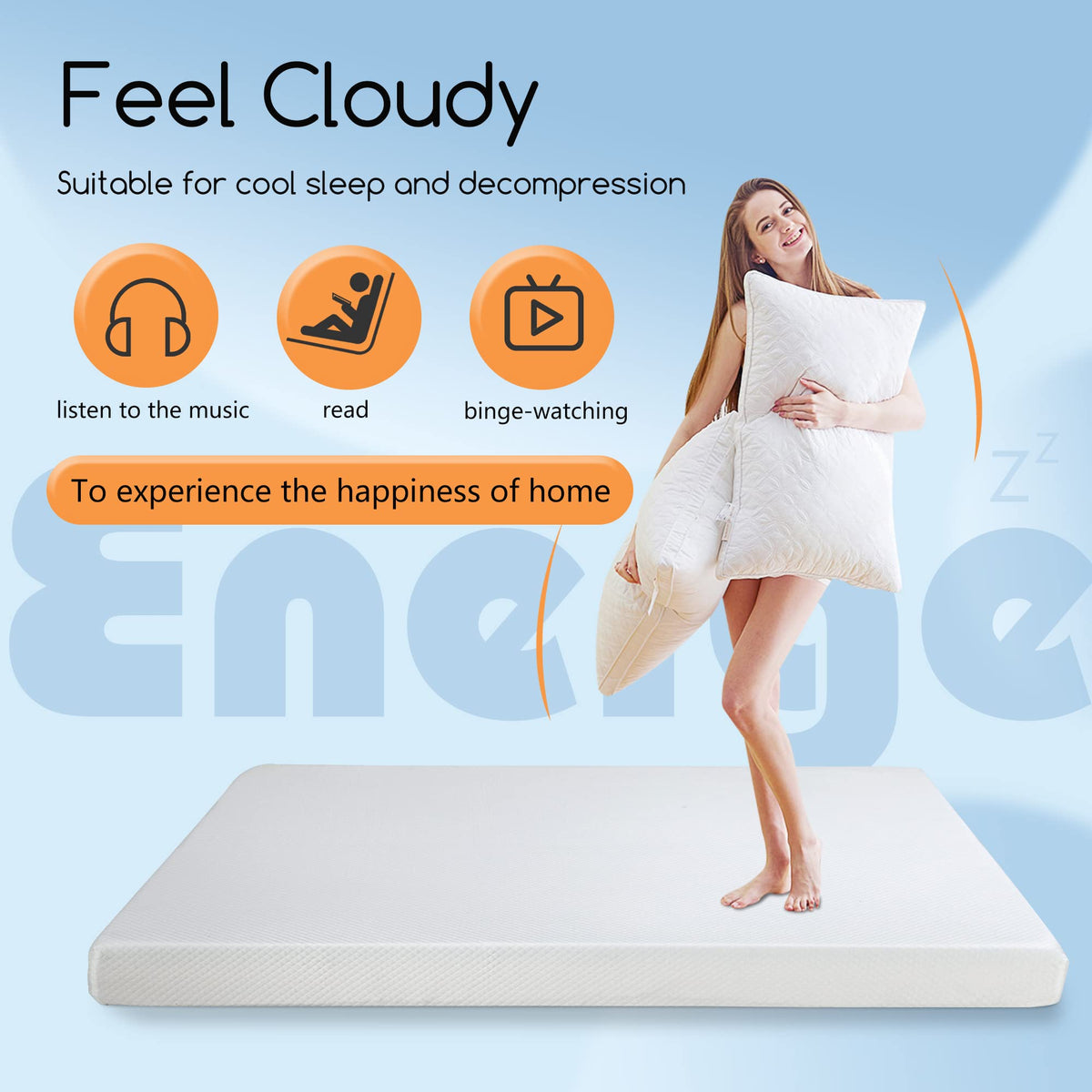 5" Twin Gel Memory Foam Mattress N46446
