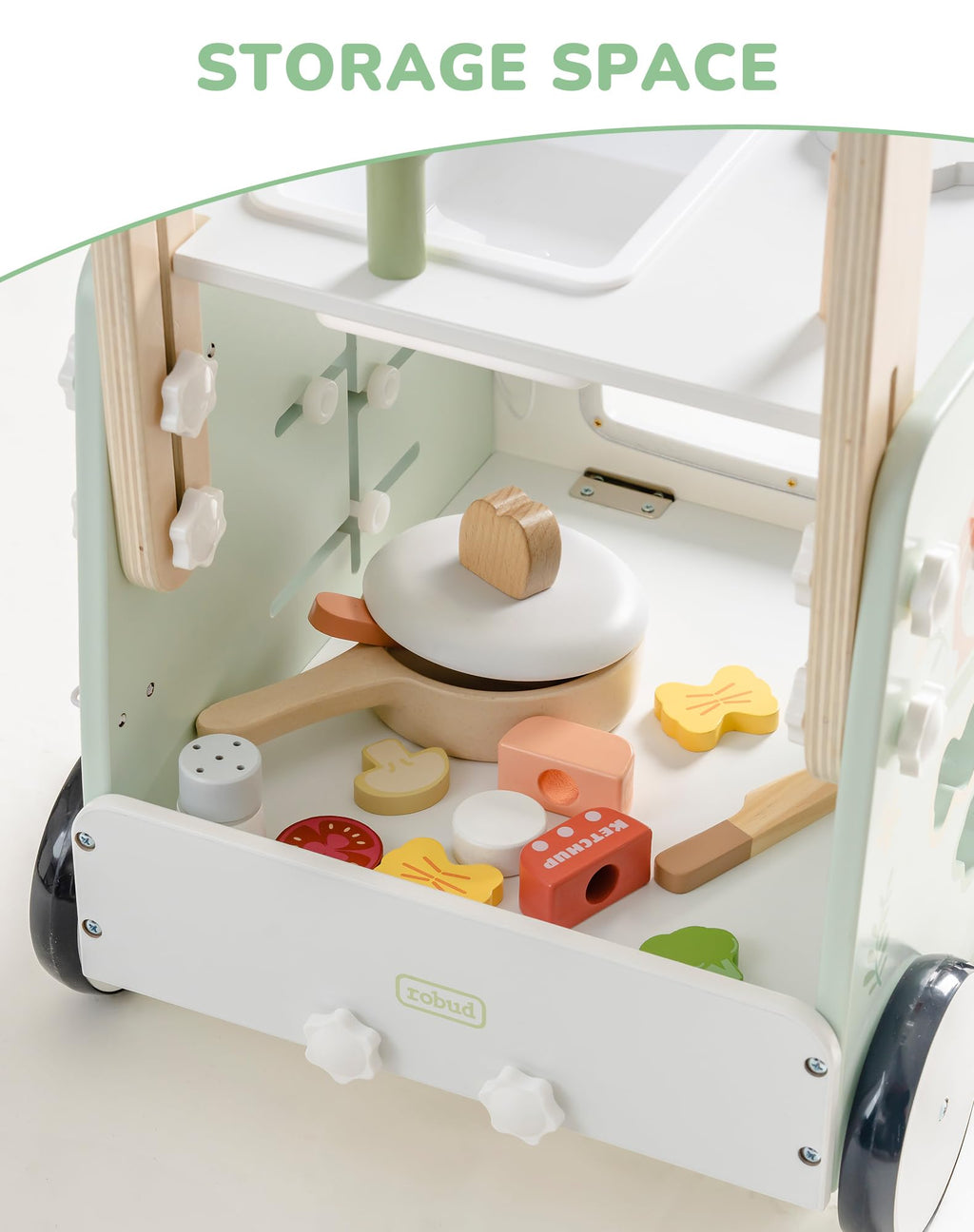 Wooden Baby Push Walker with Decelerator W225889