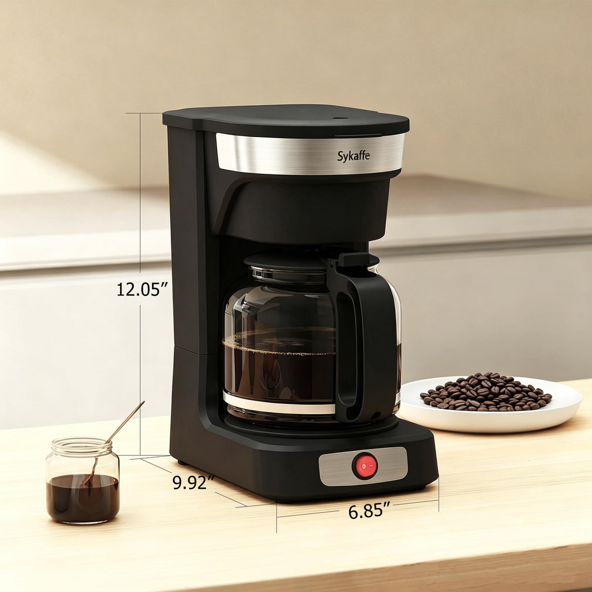 12 Cup Drip Coffee Maker with Reusable Filter O7344