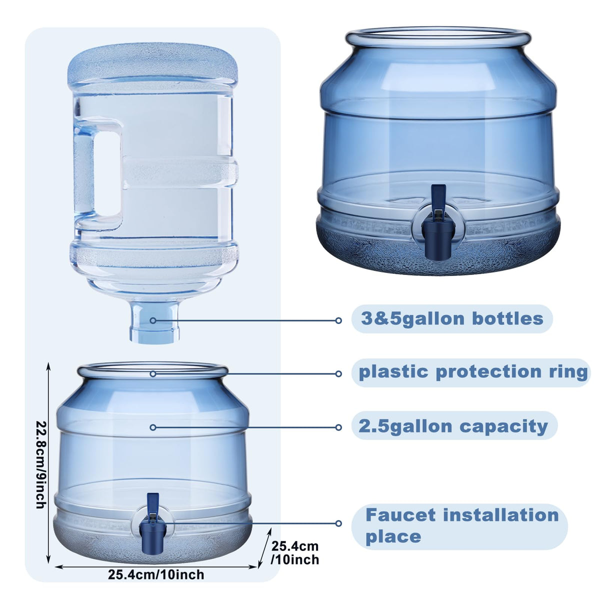 5 Gallon Water Jug Dispenser Base with Spout C69555