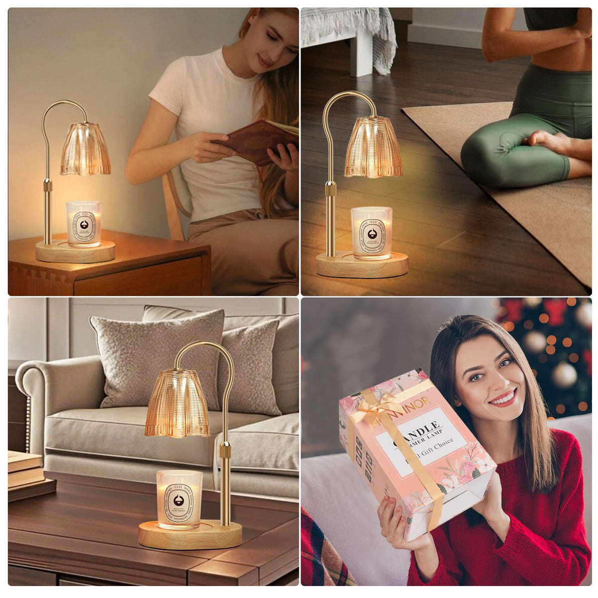Adjustable Candle Warmer Lamp with Timer & Dimmer Z5807