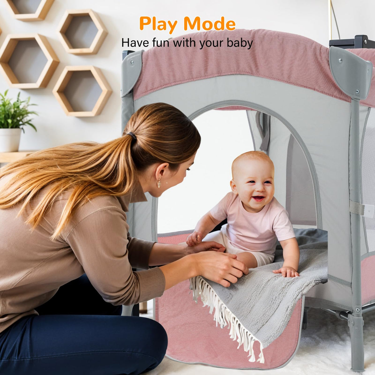 5 in 1 Baby Crib Bassinet Pack and Play G916