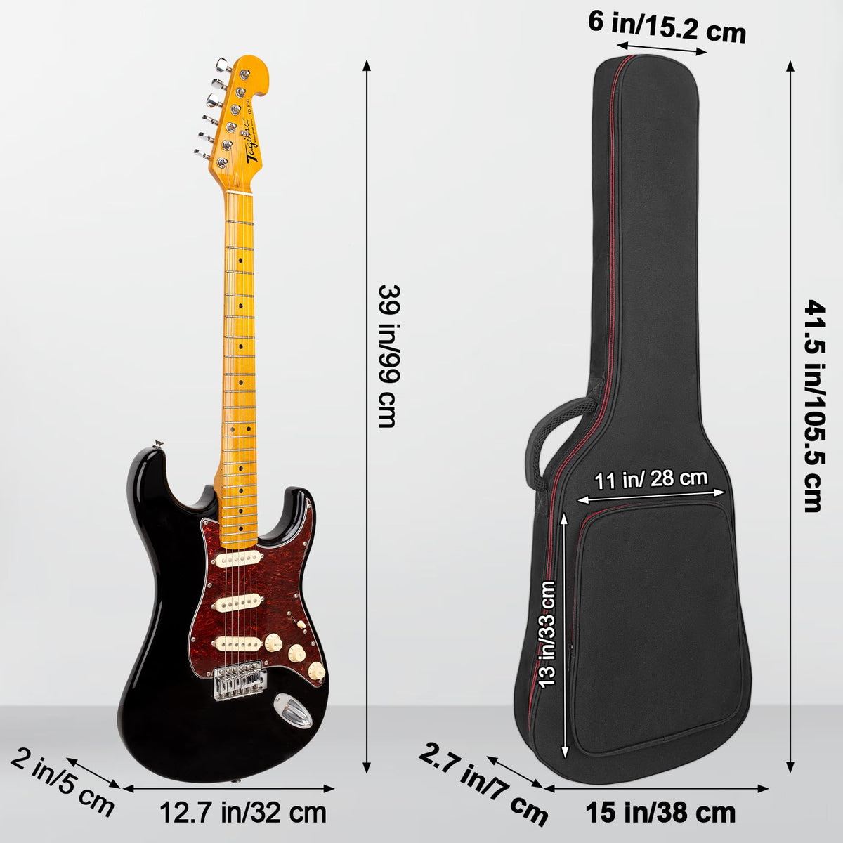 Black Padded Electric Guitar Bag Y224027