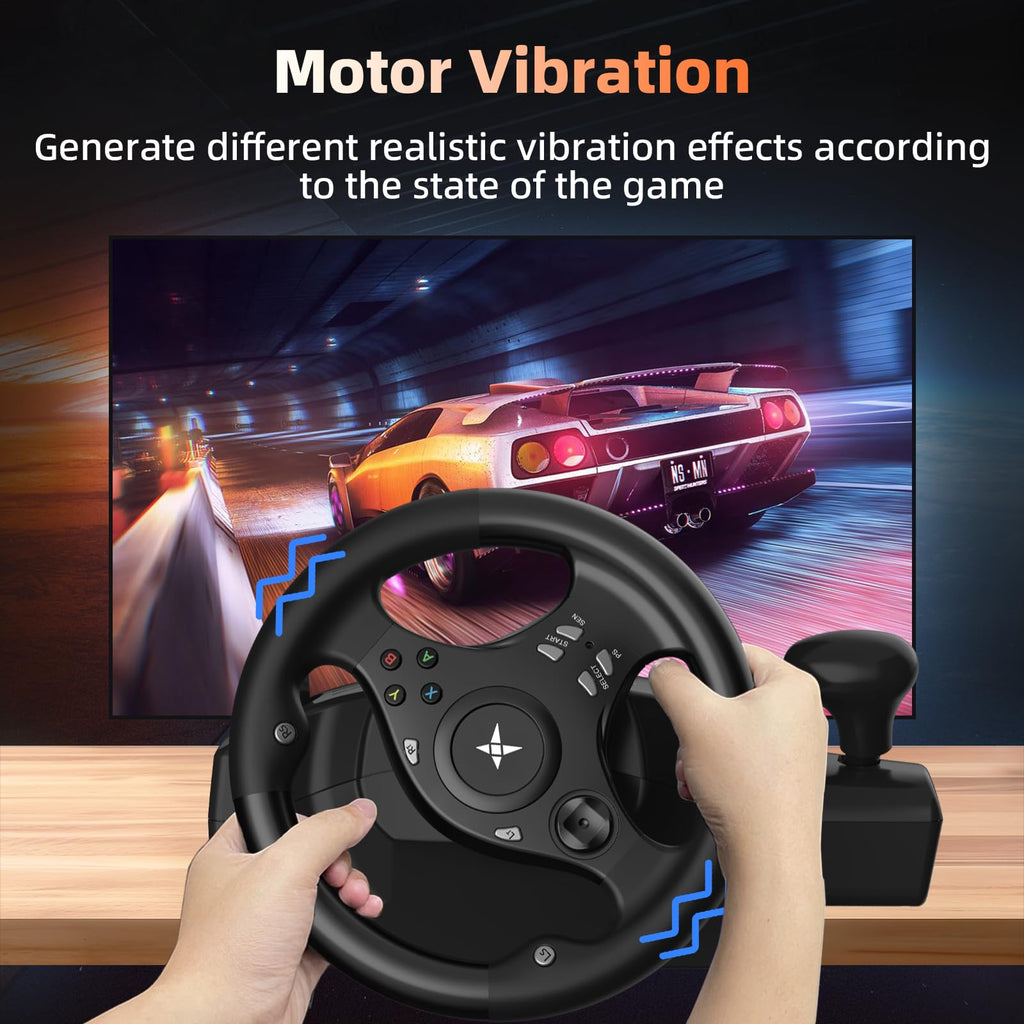 Gaming Steering Wheel with Pedals F62374
