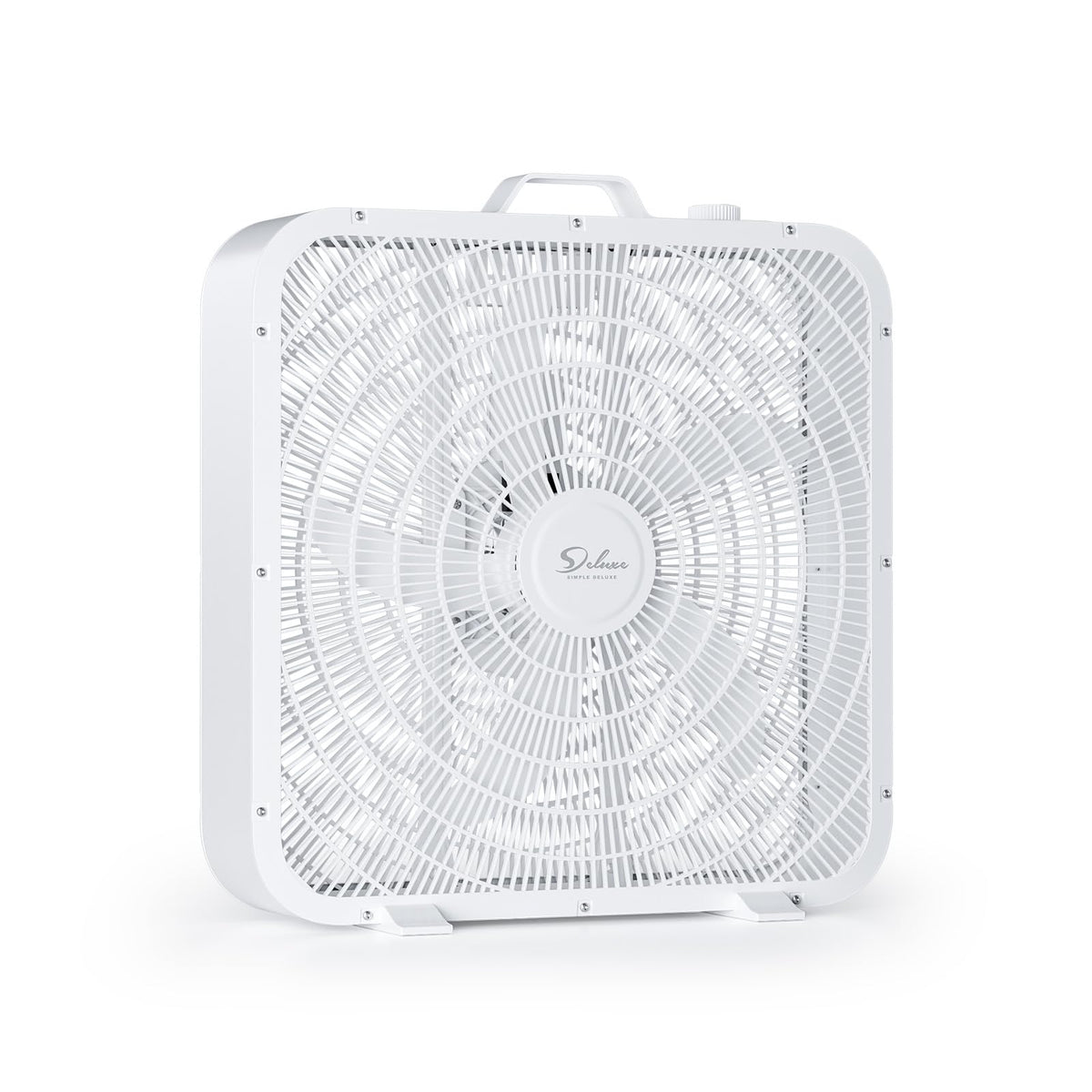 20” White 3-Speed Box Fan with Carry Handle X410