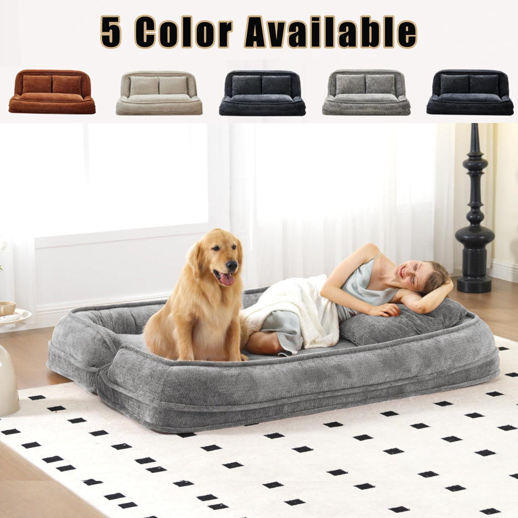 Light Gray Folding Floor Sofa Bed A756741