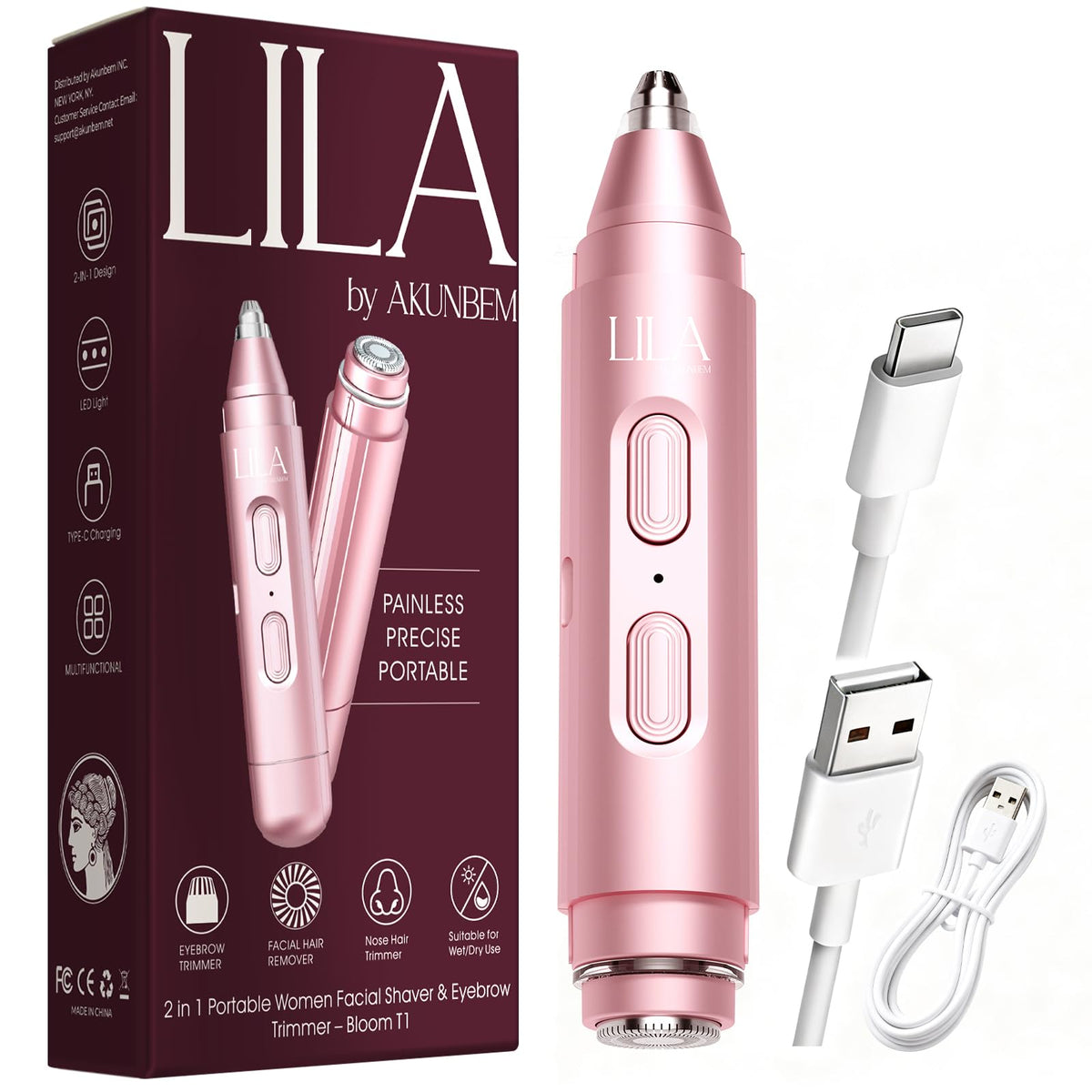 2-in-1 Eyebrow & Nose Hair Trimmer Y9913
