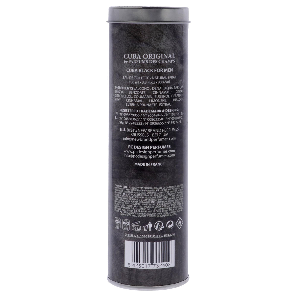 Black Men EDT Spray 3.3 Ounce G32278