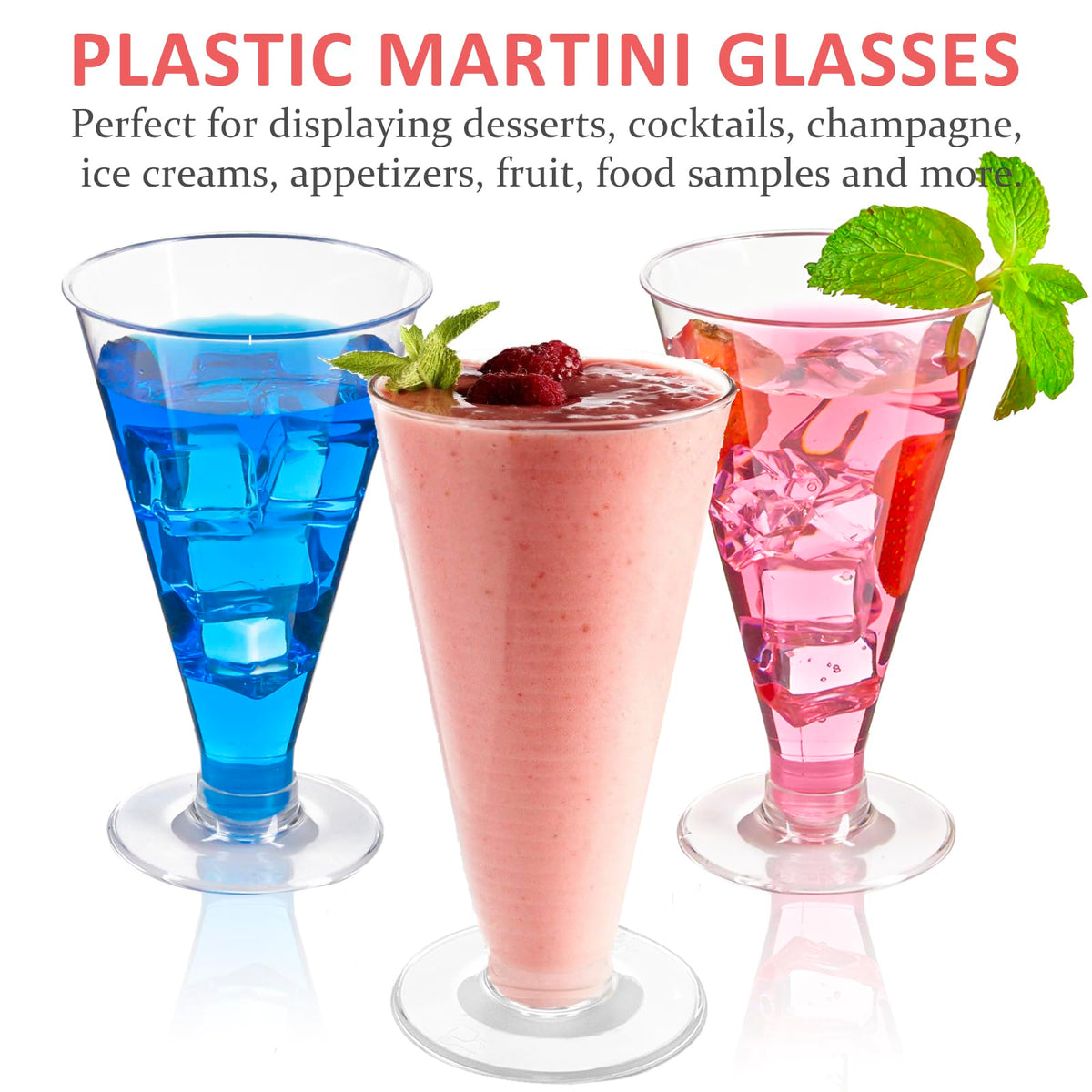 40 PCS 6 oz Plastic Martini Glasses X487178