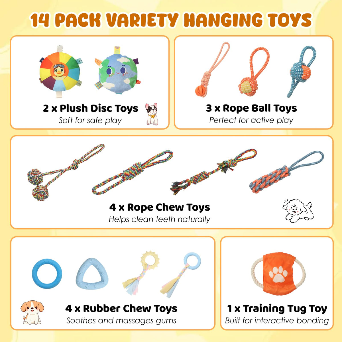 Puppy Play Gym with 14 Hanging Toys C781150