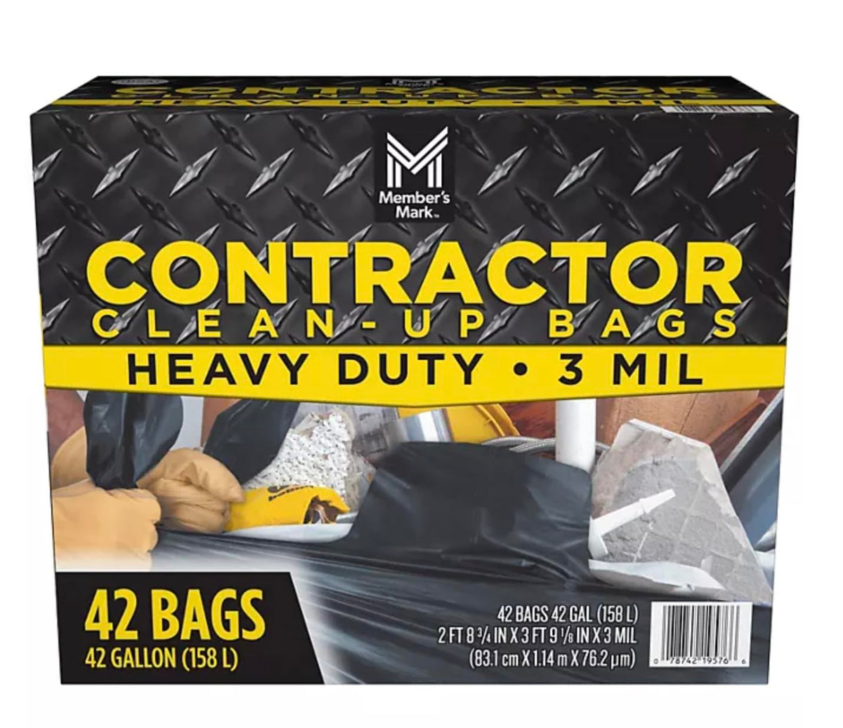 Commercial Contractor Clean-Up Trash Bags 42 gal. 42 ct. Z183127