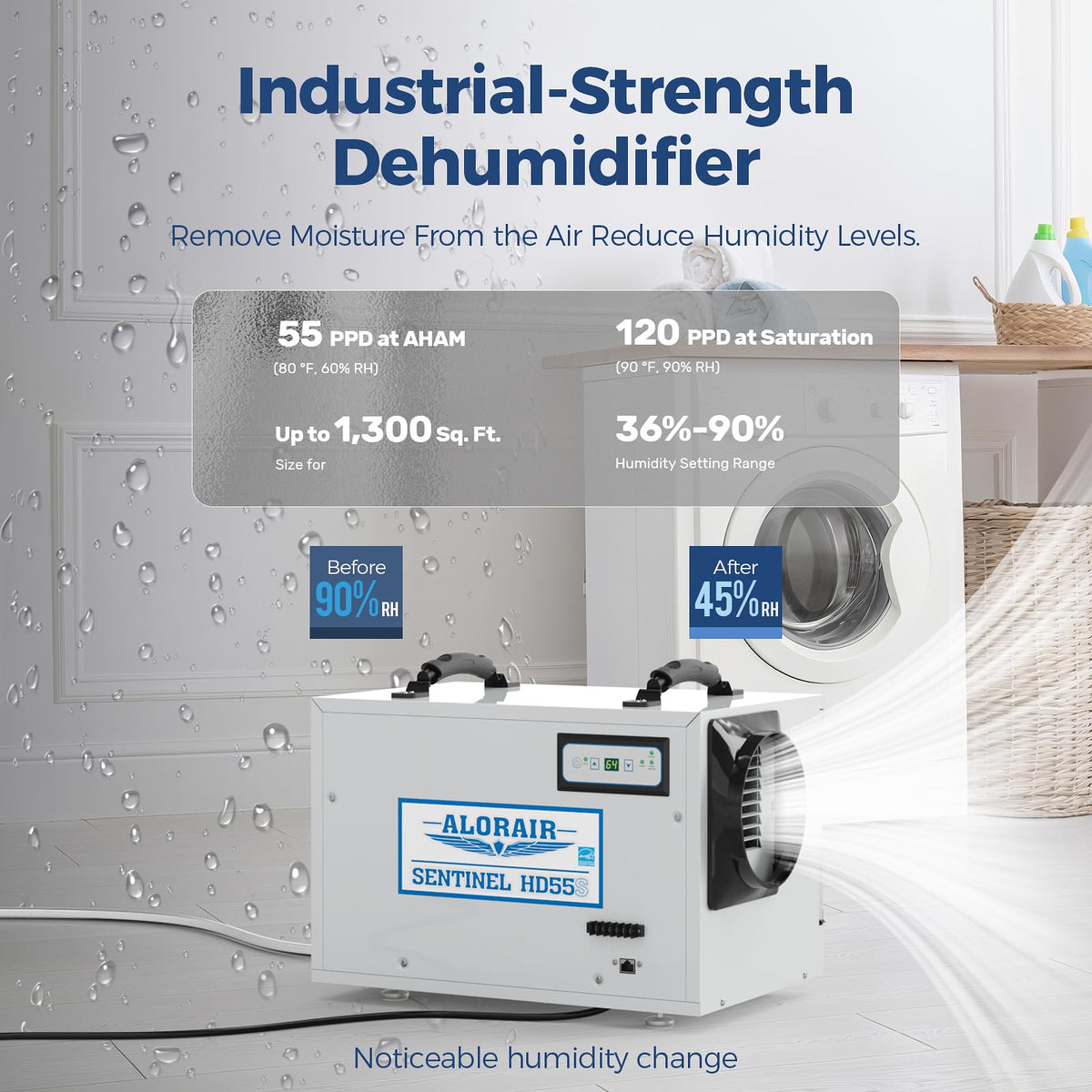 120 Pints Wi-Fi Dehumidifier O390