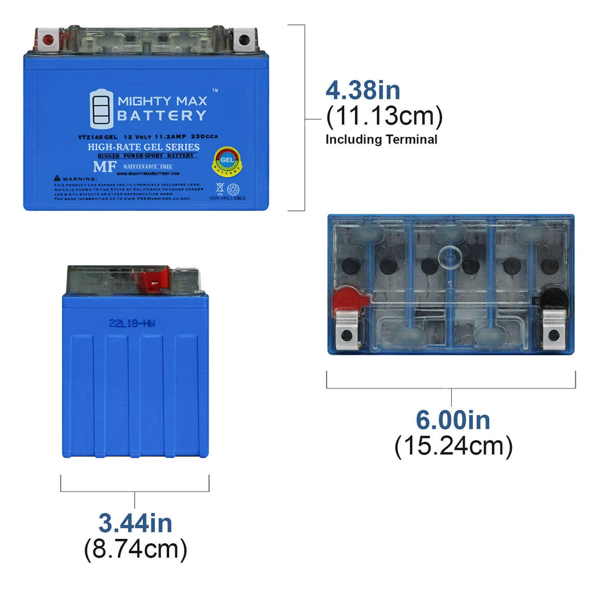 12v 11.2AH 230CCA GEL Battery I81158
