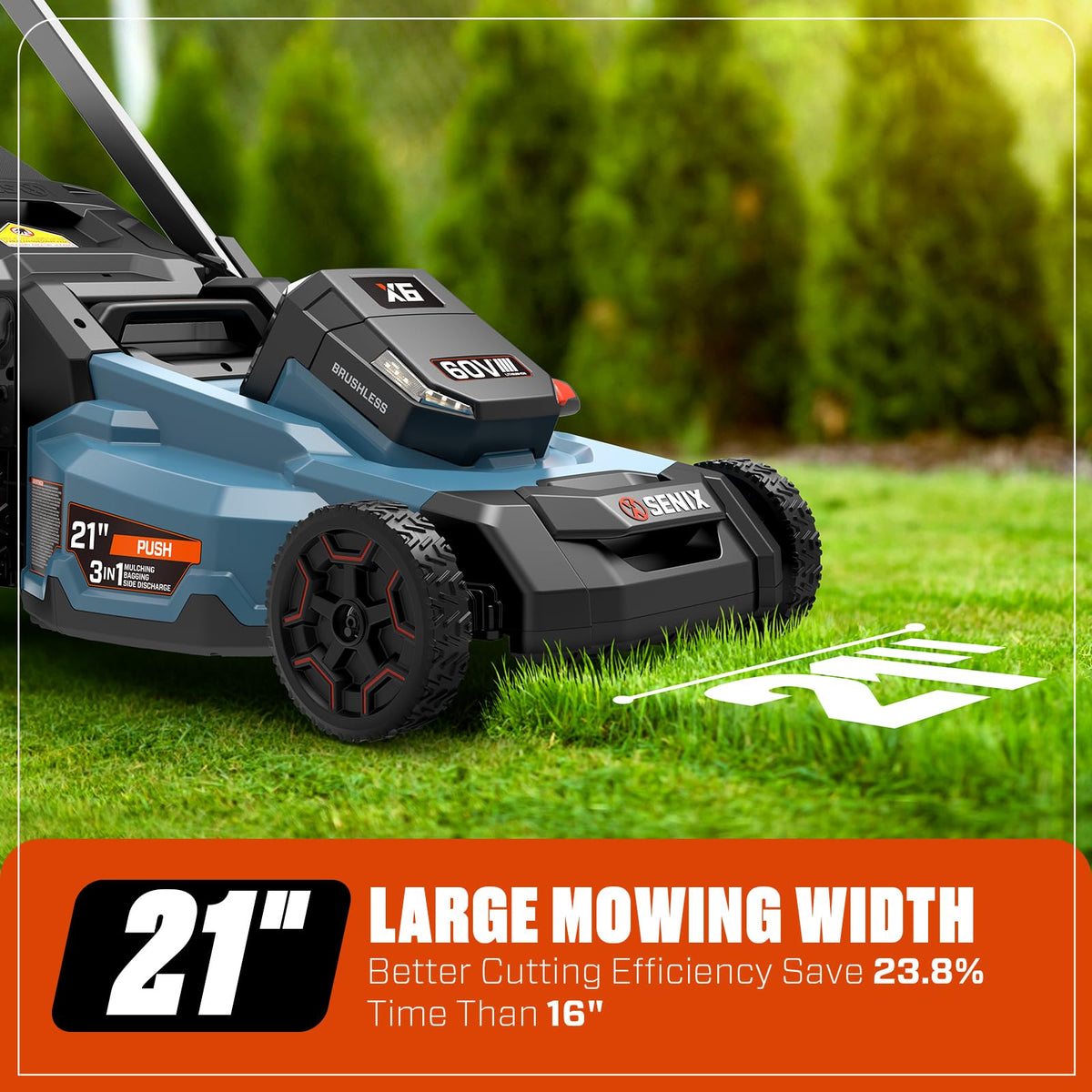 60 Volt Max 21-Inch Cordless Push Lawn Mower K71555