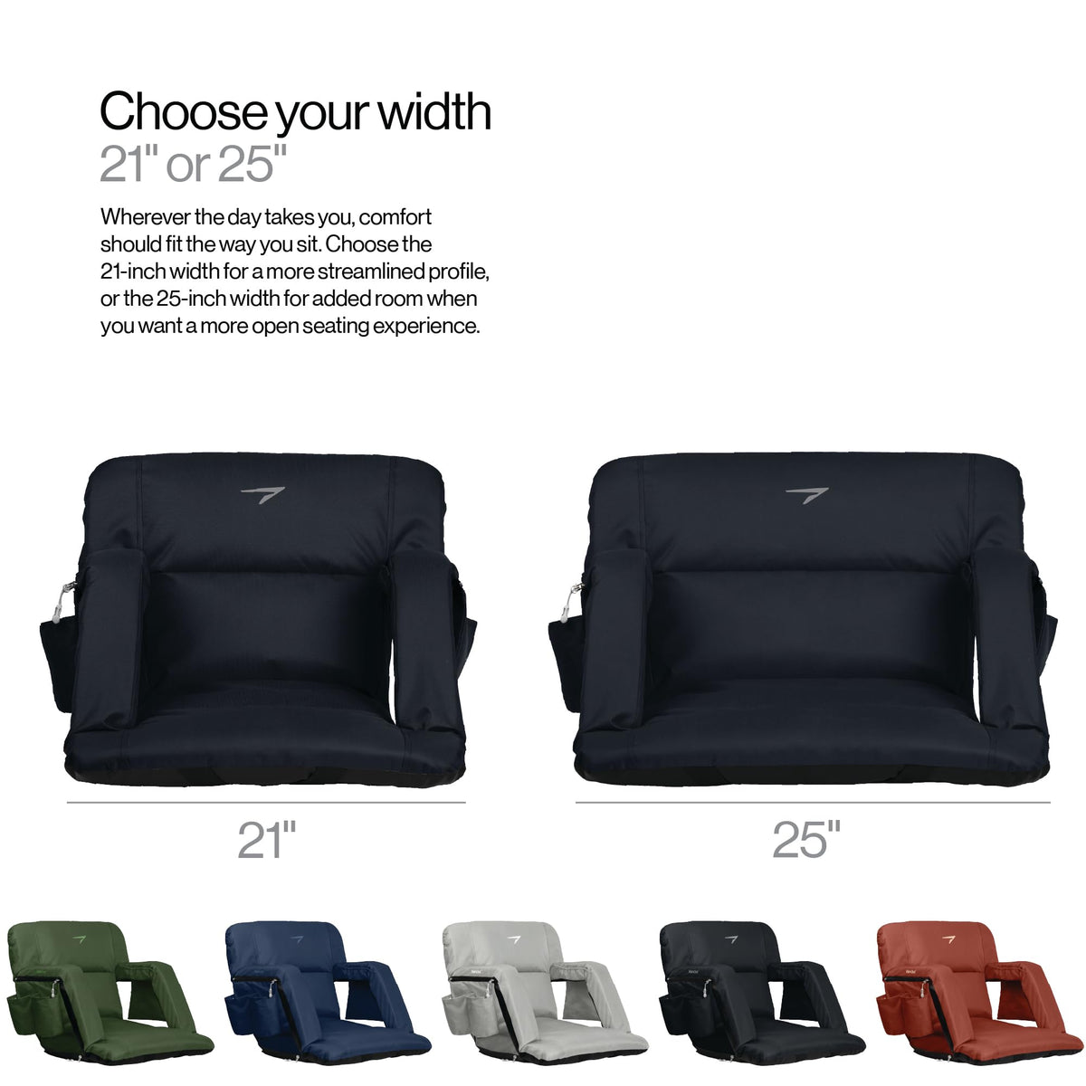 Wide Padded Bleacher Chair with Back Support Z210
