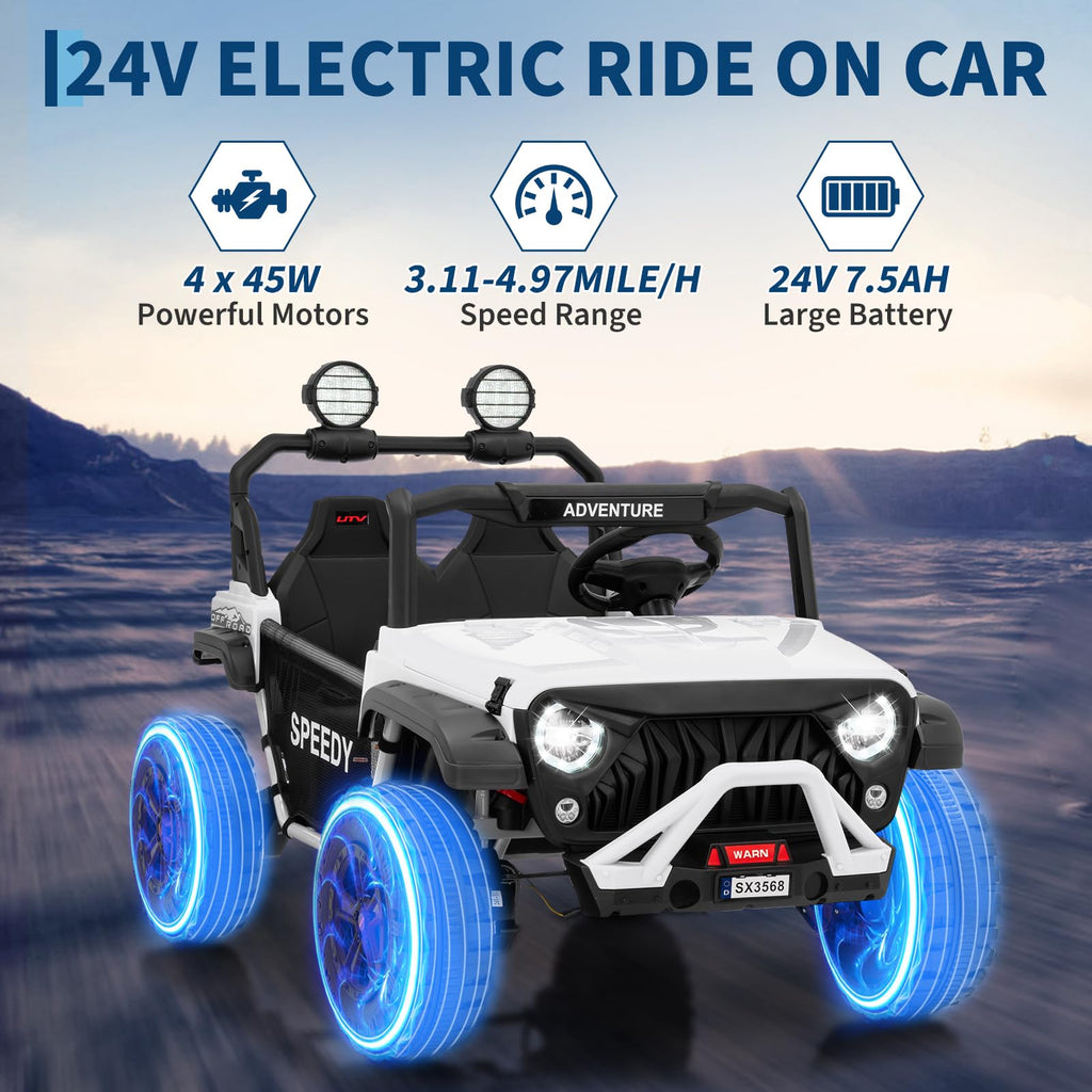 24V 4WD Electric Car 2 Seater UTV with Remote Control H1341