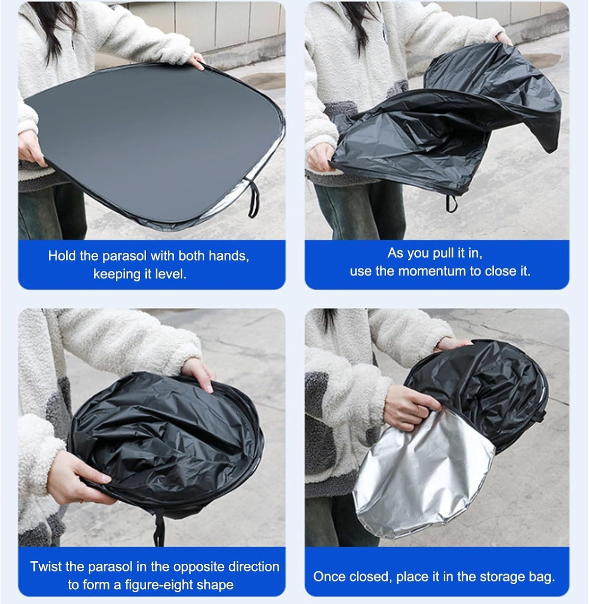 Front Window Sun Shade Foldable Reflective P998