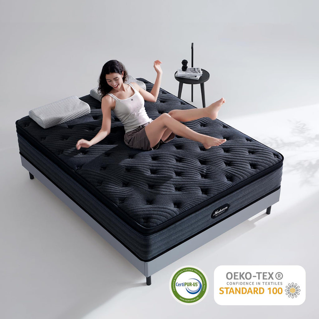 Full XL 12 Inch Cooling Gel Memory Foam Hybrid Mattress D433