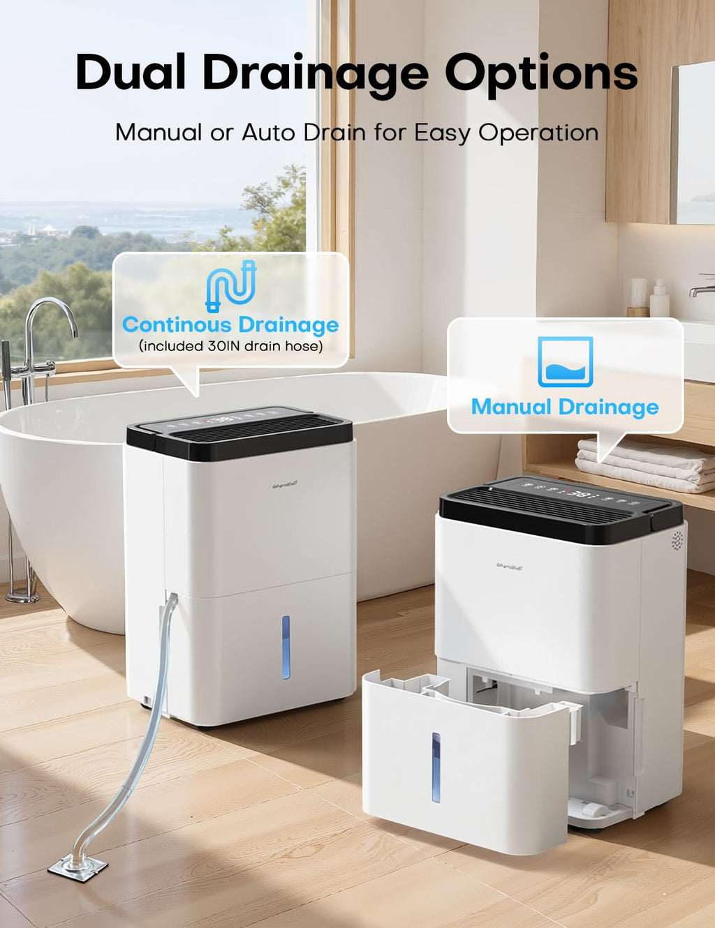 35 Pints Dehumidifier with Drain Hose D10145
