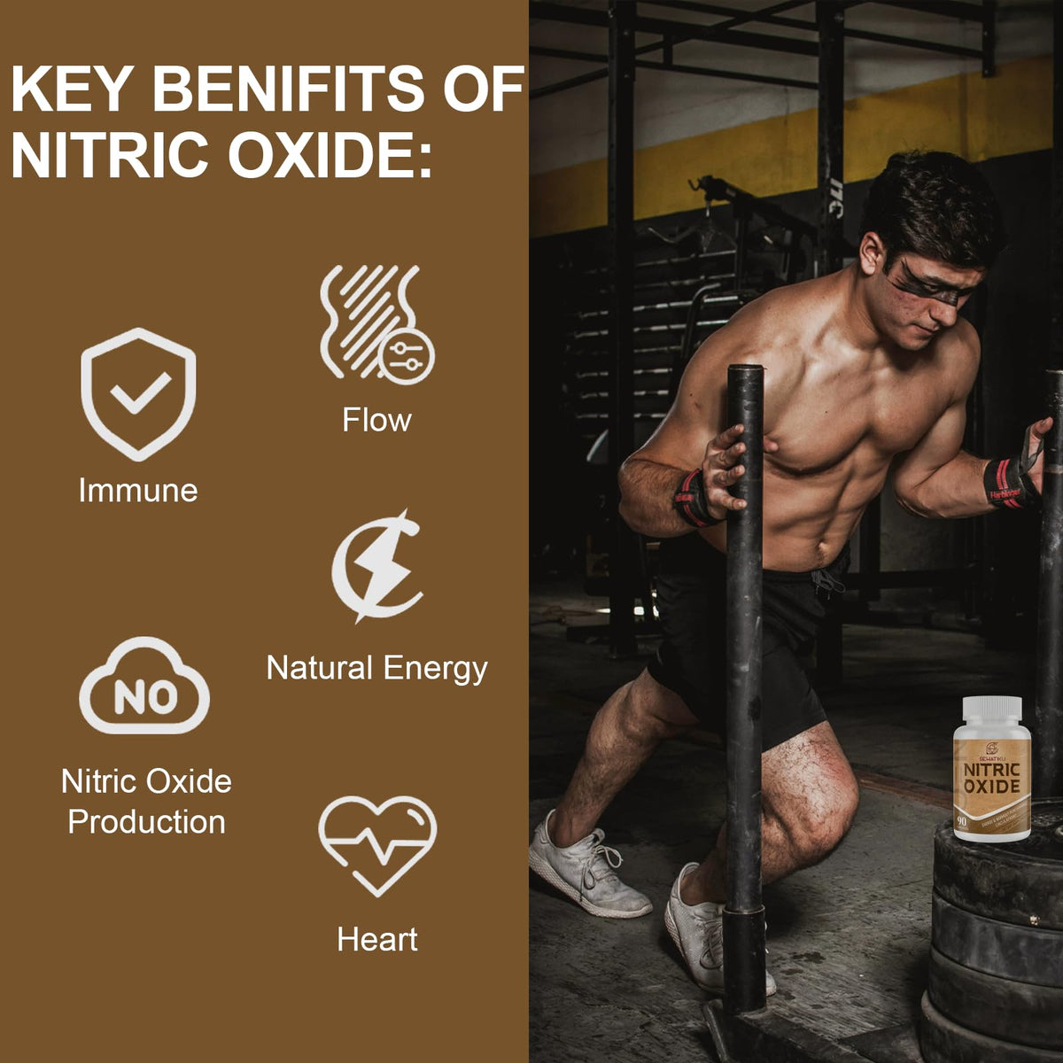 90 Capsules Nitric Oxide Supplement Z7963