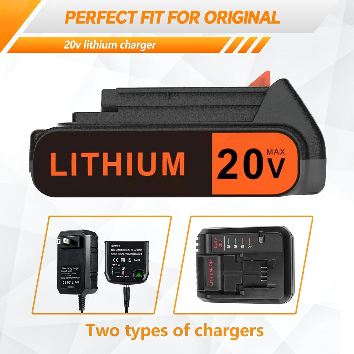 20 Volt 2.0AH Lithium-Ion Battery Replacement E3856