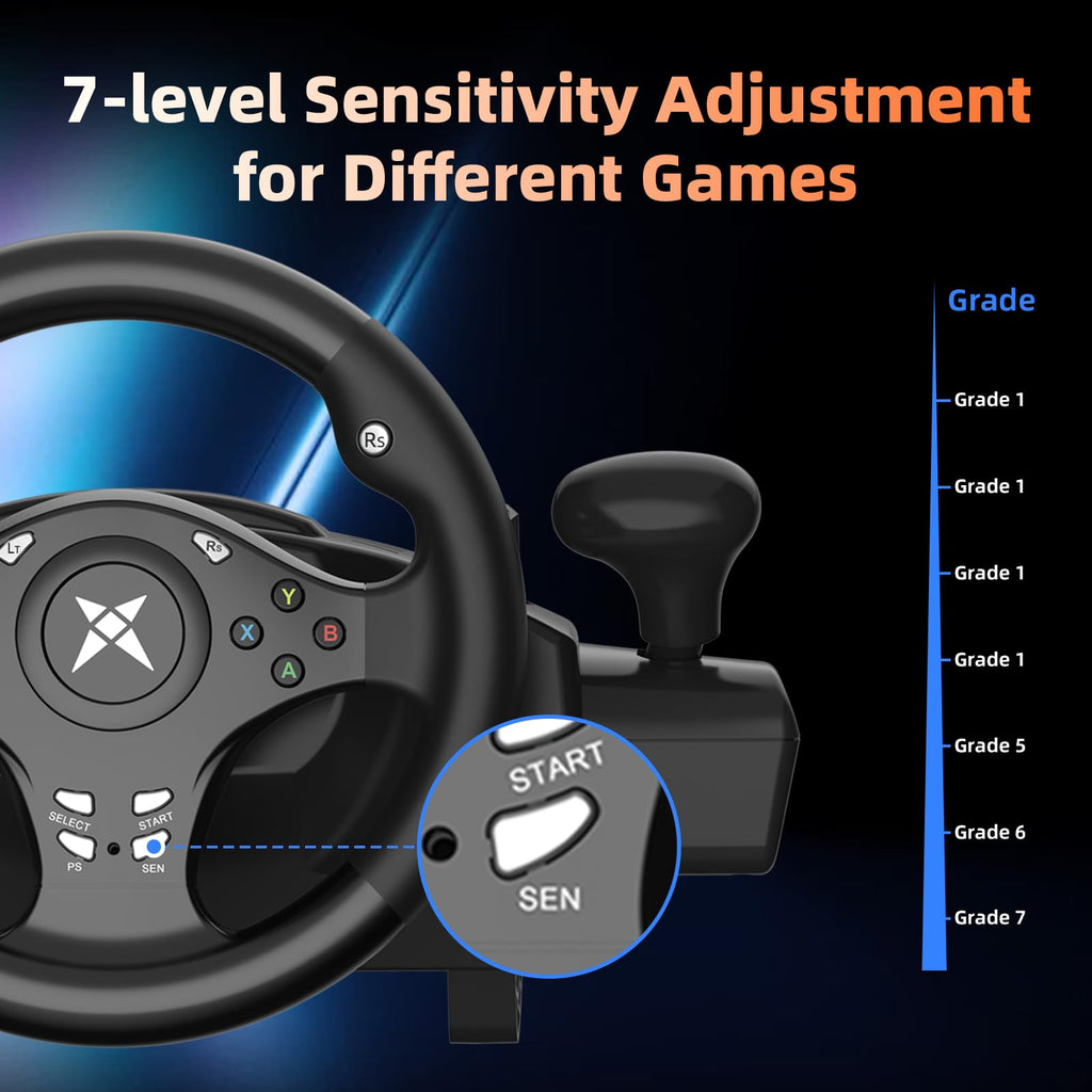 Gaming Steering Wheel with Pedals F62374