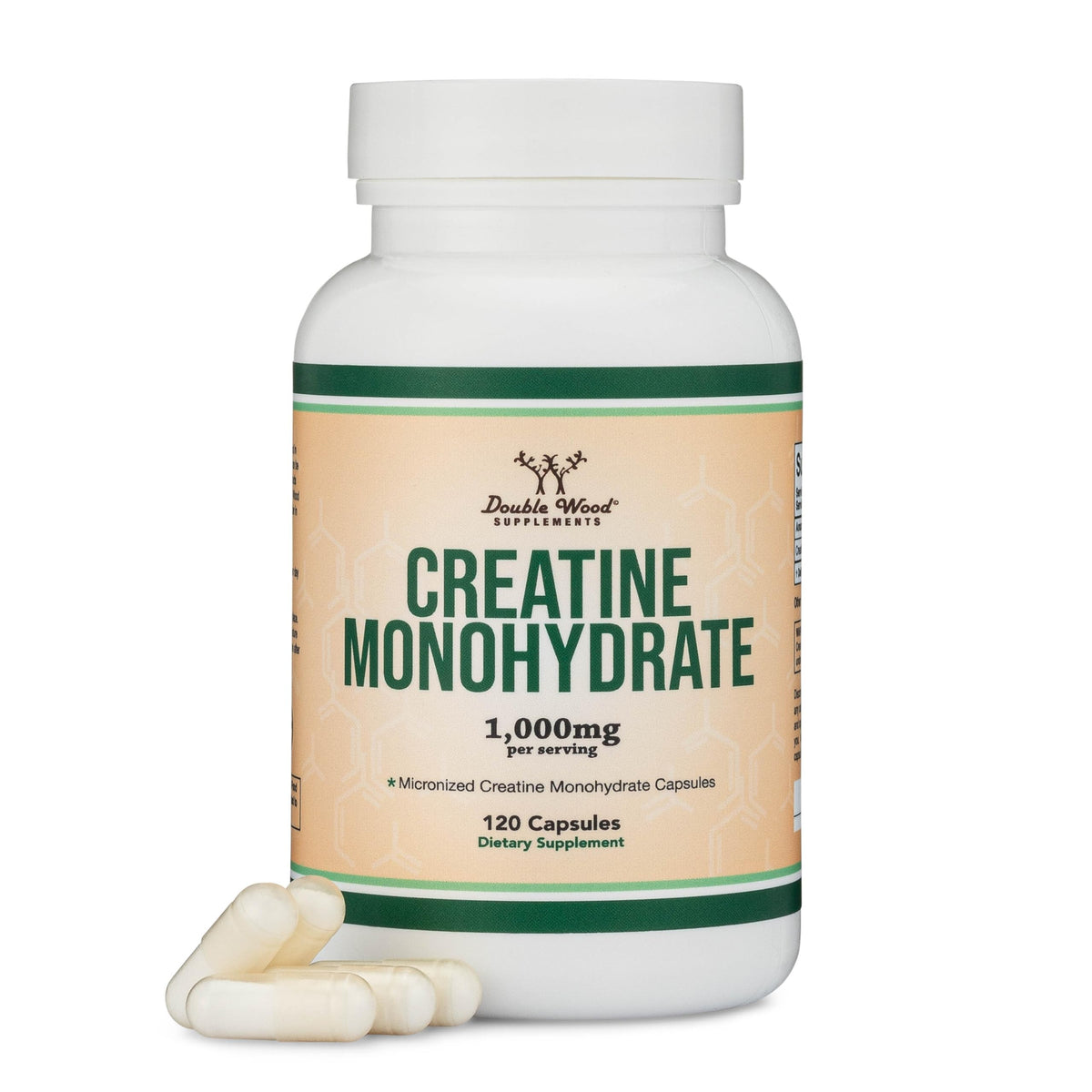 Creatine Monohydrate Capsules 1,000mg Vegan 120 Capsules L98924