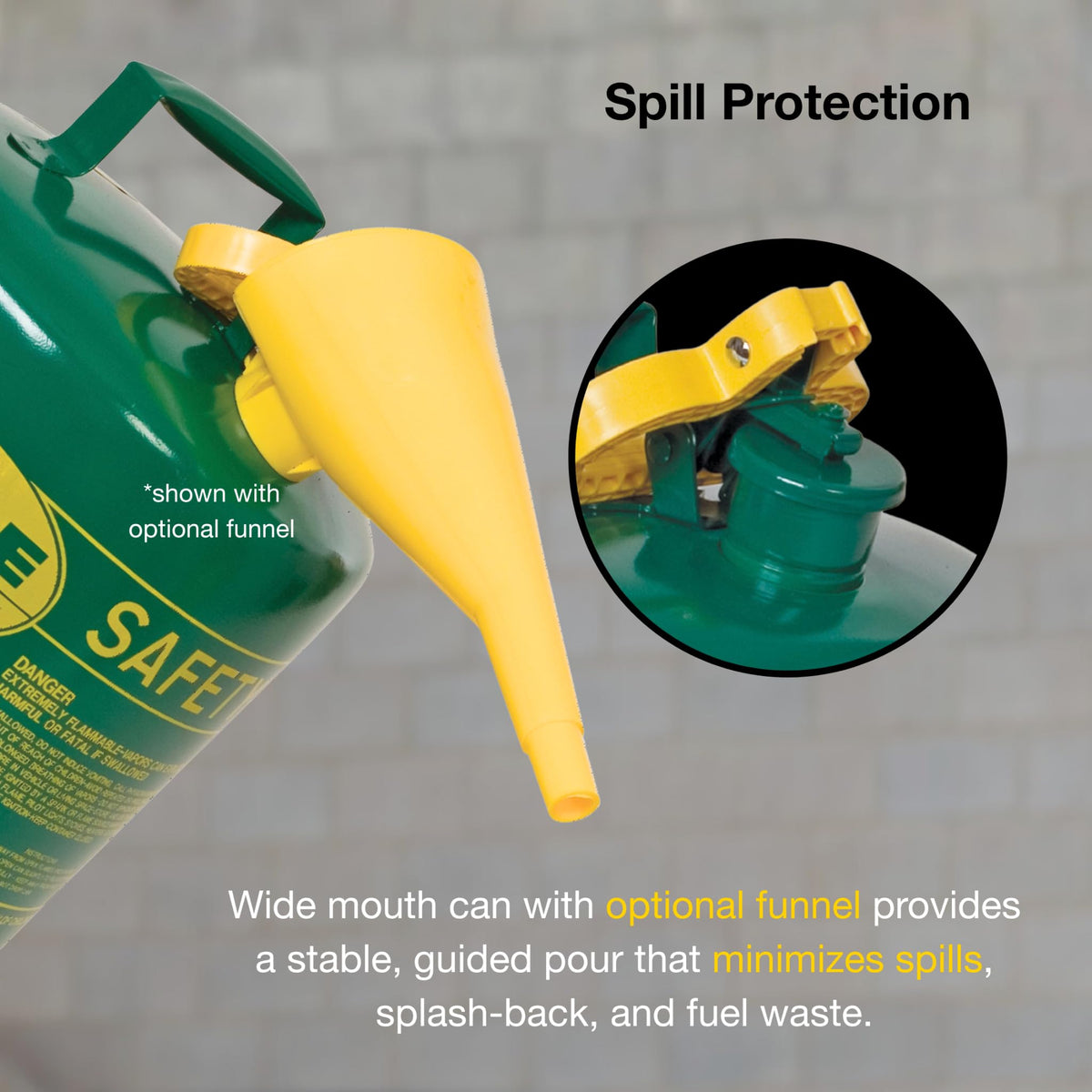5 Gallon Type I Green Safety Gas Can A5717