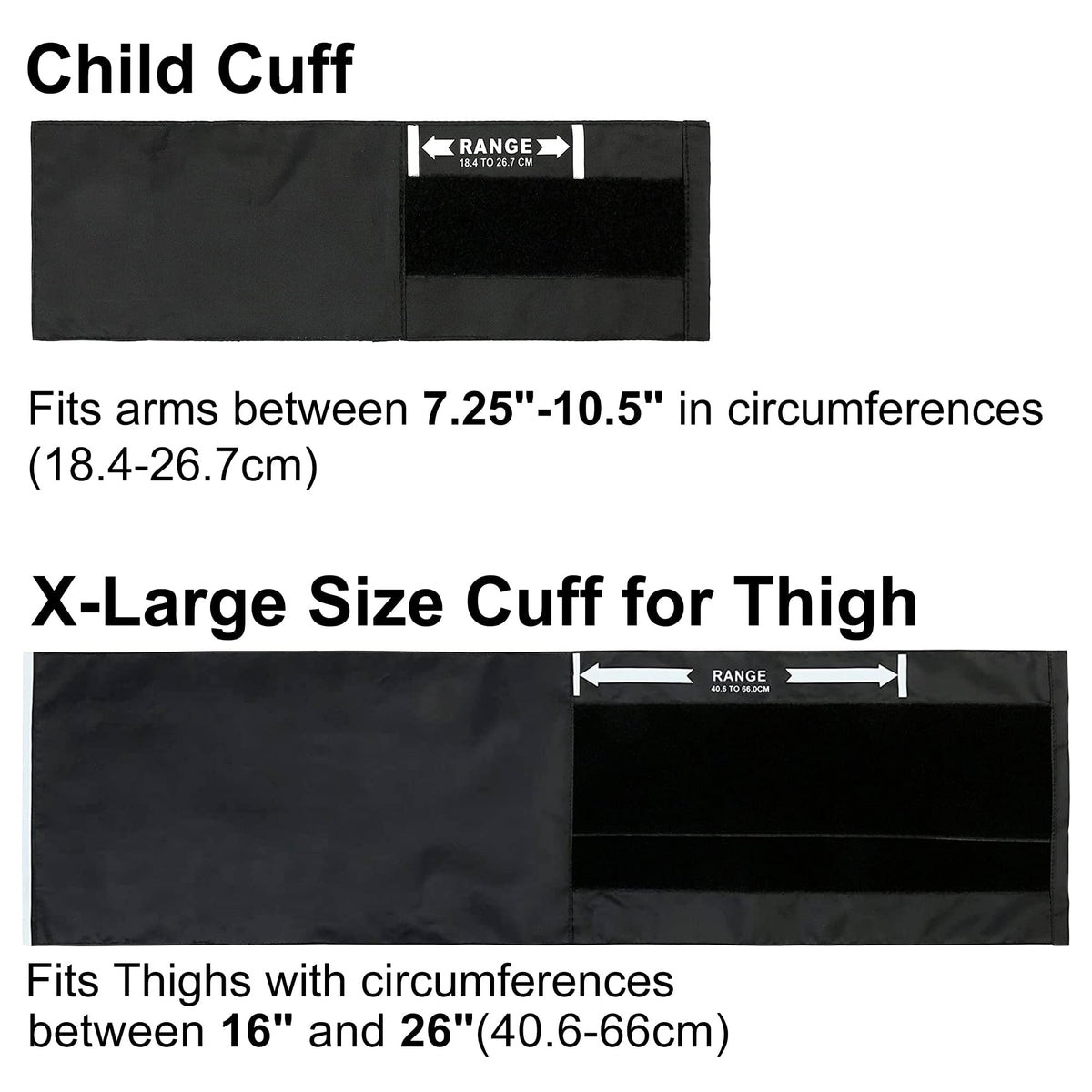 Pediatric Blood Pressure Cuff and Thigh BP Cuff X89177